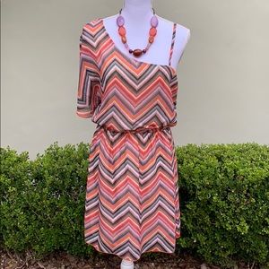 One Sleeved Rainbow Dress